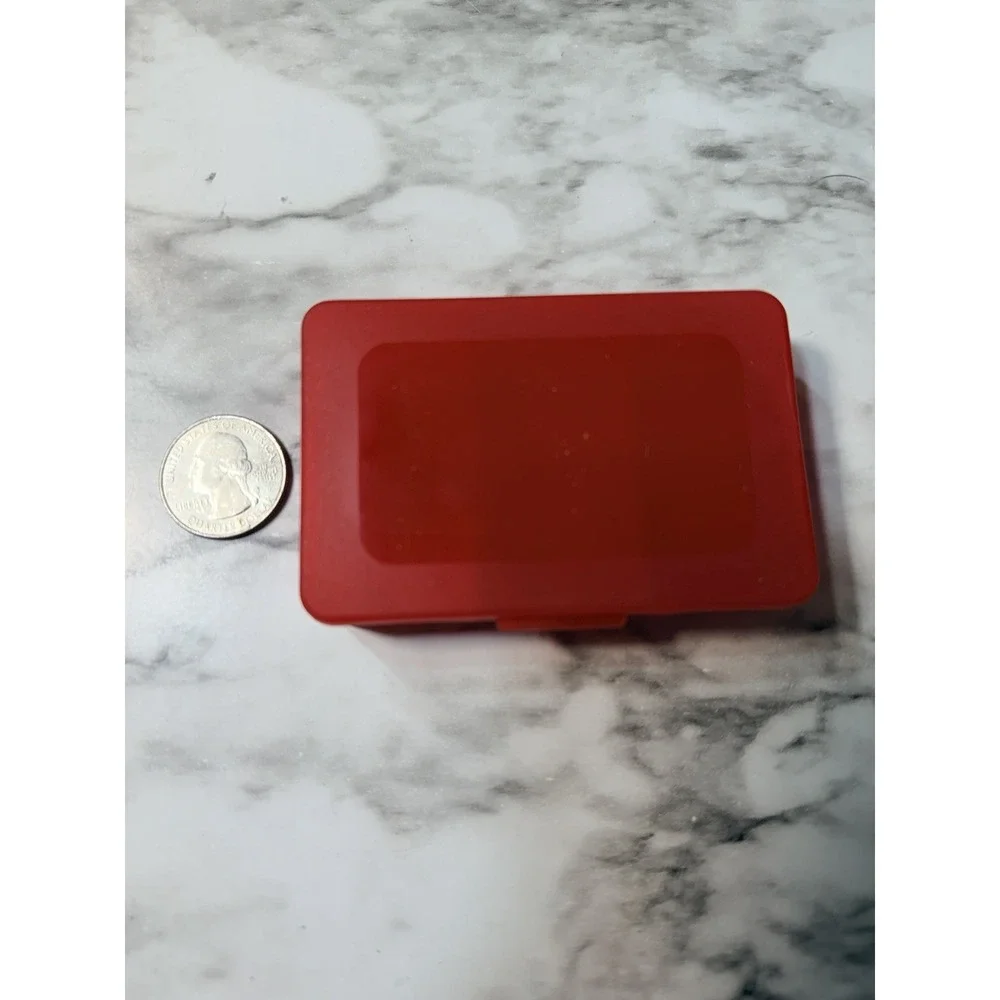 2 PILL/RING/COIN TRAVEL CONTAINERS 6 COMPARTMENTS ATTACHED DIVIDERS 3